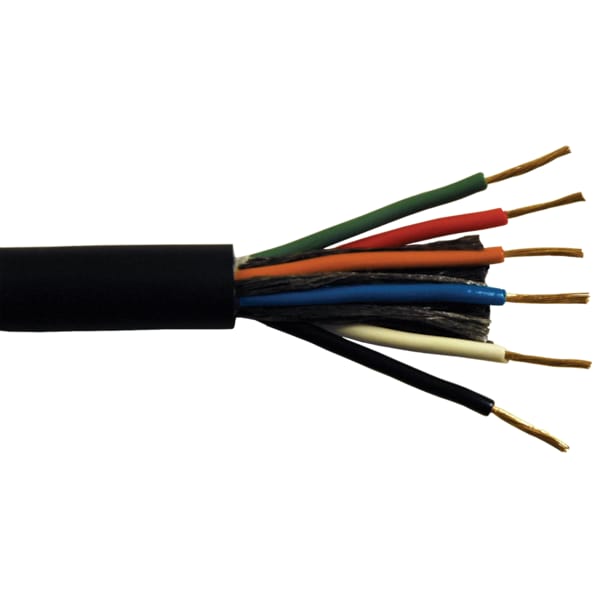 Control Cable, SEOW, 18 AWG, 6 C, TPE, Stranded, 600V, Indoor/Outdoor, 100 ft